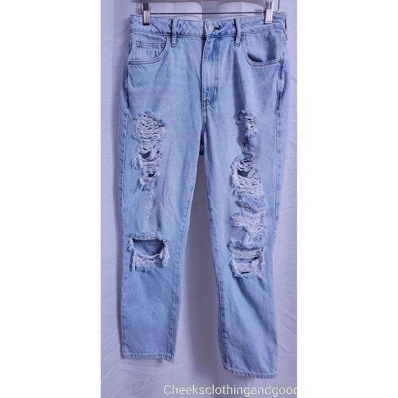 Pacsun Mom Jean Distressed Light Wash Jeans Women's size 29 - Picture 3 of 12